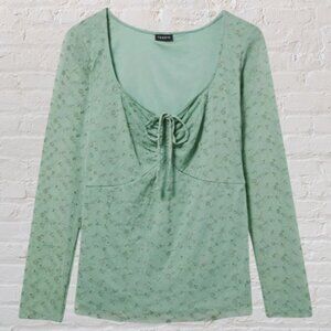 2X TORRID Mesh Tie Front Top (READ DESCRIPTION)